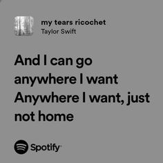 an ad for spotify with the caption and i can go anywhere i want to be