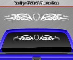 Sticky Creations - Design #128-01 Horseshoe 36"x4.25" #Horseshoe #Tribal #CelticKnot #Vinyl #Decal #Sticker #Graphic Skull Design