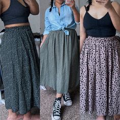 Elastic Waistband 3 Midi Skirts New Without Tags Medium Can Be Dressed Up Or Casual. Midi Skirt Casual Outfit, Tee Shirt Business, Business Casual Plus Size, Skirt Casual Outfit, Apple Shape Fashion, High Waisted Midi Skirt, Midi Skirt Casual, Shape Fashion, Apple Shape