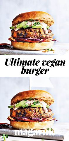 the ultimate vegan burger is made with fresh ingredients