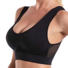 PRICES MAY VARY. Super elastic in 7 sizes: Our sports bras come in multiple sizes（70/32A-105/46D) to ensure that every woman can enjoy comfort and support.Our yoga bra have unparalleled elasticity and stretchability, allowing for easy on and off without sacrificing a comfortable and supportive fit. ﻿Seamless comfort:Our women's sports bra features a creating a seamless and non irritating wearing experience, achieving perfect fit, providing full coverage, without the need for any side seams, and Air Bra, Wireless Sports Bra, Bra Materials, Running Sports Bra, Most Comfortable Bra, Free Bra, Yoga Sports Bra, Comfortable Bras, Seamless Sports Bra