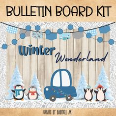 bulletin board kit for winter wonderland