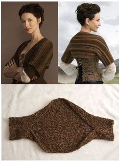 a woman wearing a brown knitted sweater