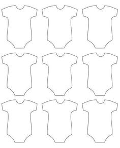 paper cut out of the front and back of a baby's bodysuits