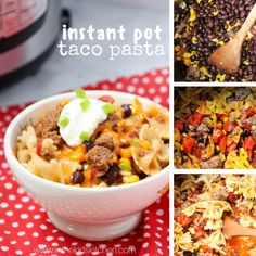 the instant pot taco pasta is ready to be eaten