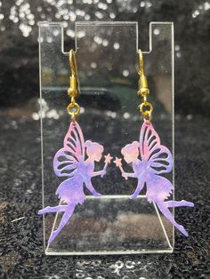 Pink and purple ombre fairy earrings. Fairy Earrings, Purple Ombre, Pink And Purple, Jewelry Earrings Dangle, Etsy Earrings, Beauty Book, Dangle Drop Earrings, Dangle Earrings, Jewelry Earrings