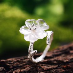 Lotus Fun Real 925 Sterling Silver Handmade Fine Jewelry Flower in the Rain Jewelry Set with Ring Beaded Stacking Rings, Skeleton Flower, Lotus Flower Ring, Silver Flower Ring, Ring Rosegold, Open Rings, Natural Gemstone Ring, Handmade Fine Jewelry, Handmade Rings