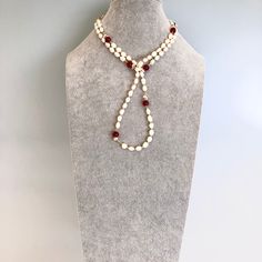 This Return to Origin pearl necklace set features multi-style natural baroque pearl lariat necklace with red silk tassels which can also be styled as earrings. Beaded baroque pearl necklace can be styled as rope necklace, lariat necklace, classic necklace, or even a bracelet. ⚜ Return to Origin Jade Beaded Necklace ❀ Natural Baroque Pearls 8-10mm❀ Red Carnelian 8mm❀ Gold Filled Link with Wire Wrapped Seed Pearls❀ Beaded Chain 42 in. with Glasses Chain Connectors❀ Multiple Styles ⚜ Red Silk Tasse Pearl Lariat Necklace, Jade Bead Necklace, Pearl Lariat, Silk Tassels, Red Carnelian, Pearl Necklace Set, Baroque Pearl Necklace, Classic Necklace, Carnelian Beads