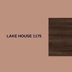 the lake house logo is shown in black and white on a brown background with text