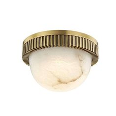 Ainsley Led Flush Mount Aged Brass by Hudson Valley Flush Mounts HVL-1430-AGB – France & Son Flush Mount Lights, Art Deco Lighting, Hudson Valley Lighting, Led Flush Mount, Burke Decor, Flush Mount Lighting, Aged Brass, New Classic, Hudson Valley