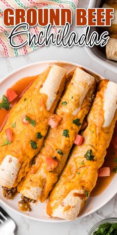 The perfect quick and easy dinner recipe. These Beef Enchiladas are simple to make and my family all loved them.