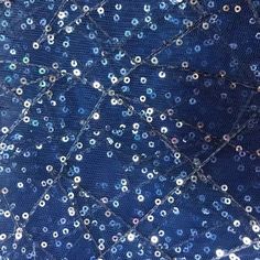 Navy Blue Sequin Tulle Mesh Fabric with Silver Paillette for Bridal Dress, Tutu, Craft Party Embroidered Sequin Net Fabric, Blue Tulle Fabric With Sequins For Party, Tutu Craft, Dress Curtains, Dress Tutu, Hair Wreaths, Bridal Lace Fabric, Layered Tulle Skirt, Ankle Length Skirt