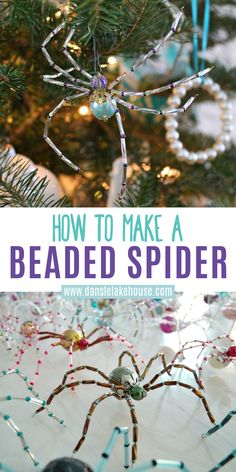 how to make a beaded spider ornament for christmas tree