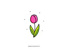 Cute Tulips Drawing, Tulip Cartoon, Pink Wallpaper Laptop, Tulip Drawing, Procreate Ideas, Easy Flower Painting, Girls Birthday Party Decorations, Drawing Ideas Easy, Tulips Art