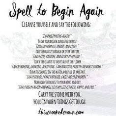 Sometimes, we just need to hit the refresh button on our lives. This spell won’t do precisely that but it’s pretty close. It’ll help you make a fresh, new start. What you’ll… Healing Chant, Magick Spells, Eclectic Witch, Green Craft, Wiccan Spell Book