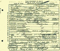 a black and white photo of a birth certificate for a woman in the united states