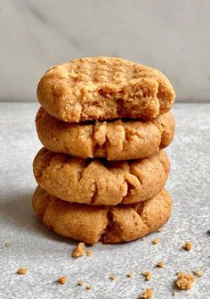 three cookies stacked on top of each other