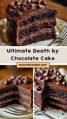 This Ultimate Death by Chocolate Cake is the perfect dessert for any chocolate lover! With layers of rich, moist chocolate cake, creamy chocolate frosting, and an indulgent chocolate ganache, this cake is a chocoholic’s dream come true. Every bite is filled with intense chocolate flavor, making it the ideal treat for birthdays, celebrations, or when you simply need to satisfy your chocolate cravings. Creamy Chocolate Frosting, Chocolate Lovers Cake, Pelo Chocolate, Toll House Chocolate Chip, Decadent Chocolate Cake, Trifle Recipe, Moist Chocolate Cake, Cake Fillings, Chocolate Cake Mixes