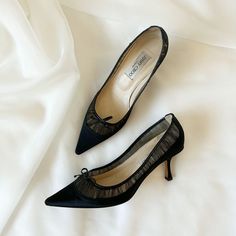 Jimmy Choo Bow, Heels Aesthetic, Estilo Taylor Swift, Mesh Heels, Jimmy Choo Heels, Vintage Heels, Fancy Shoes