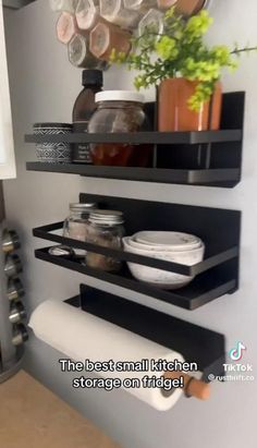 ➤Great Space Saver - Our VIAV magnetic spice rack is a great solution of space saving ,keep your home organized in an easy way. Save your precious countertop/ cabinet space and keep them clear of clutter.especially for a all kitchen storage, apartment or a limited space. ➤Widely Used : The magnetic spice rack with paper towel holder for refrigerator is not only suite washing machines, filing cabinets, doors and other iron surfaces,supports up to Organization Small Kitchen, Small Kitchen Hacks, Magnetic Spice Rack, Storage Apartment, Countertop Cabinet, Magnetic Spice, Iphone Watch, Small Kitchen Ideas