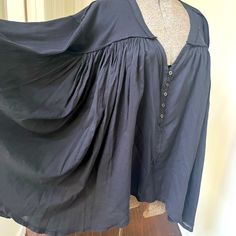 Nwt $48 Retail. Free People, Long Sleeve , Size Large And Flow Style Bohemian Top. This One Is For The True Free People/Free Spirit, Bohemian Vibe. The Shirt Is Size Large But Can Fit A Medium If You’re That Girl. It’s Very Flouncy And Floaty. Black V-neck Top For Daywear, Black Casual Tops For Daywear, Black Tops For Daywear In Fall, Casual Black Tops For Daywear, Black Tops For Fall Daywear, Black Oversized Tops For Daywear, Bohemian Top, Free People Long Sleeve, Upcycled Clothes