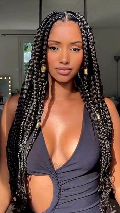 Cheap Box Braids, Elegant Braid Styles, Curly Hair Ideas, Hairstyles For All Hair Types, Braided Hairstyles For Black Women Cornrows, Box Braids Hairstyles For Black Women, Braids Hairstyles Pictures, Braided Cornrow Hairstyles, Goddess Hairstyles