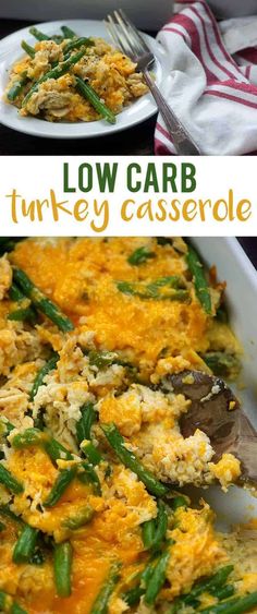 this low carb turkey casserole is loaded with green beans and potatoes