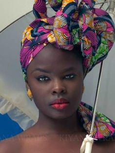 African head wrap Headwrap Styles, Ankara Outfits, African Headwrap, Ankara Headwrap, Afrikaanse Mode, Head Wrap Scarf