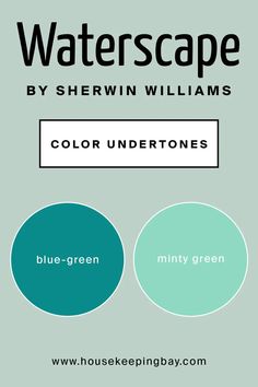 the words waterscape by sherrin williams and color undertones are shown