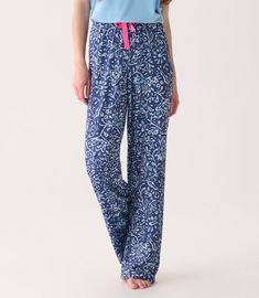 Drift off to dreamland in our Women's Batik Flowers Pajama Pants, crafted from a soft polyester and spandex blend. The batik-inspired floral print adds a touch of bohemian charm to your nighttime routine. Blue Sleepwear With Elastic Waistband And Wide Leg, Blue Wide Leg Sleepwear With Elastic Waistband, Paisley Print Vacation Bottoms, Paisley Print Long Pants For Vacation, Blue Sleep Pants For Spring, Blue Spring Sleep Pants, Vacation Paisley Print Long Pants, Paisley Print Blue Bottoms For Vacation, Blue Paisley Print Bottoms For Vacation