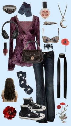 Violet Outfit Aesthetic, Violet Outfit, Whimsigoth Outfits, Whimsical Outfit, Creative Fashion Photography, 2000s Aesthetic, Purple Outfits, Fashion Inspiration Design