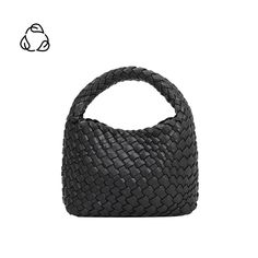 Each vegan leather strip of the Sylvie top handle bag has been woven by hand, piece by piece. It's been designed to be carried from the handle. The removable zip pouch has a zip pocket as an extra compartment to keep your belongings organized. Made from recycled vegan leather. Recycled Vegan Leather 7"W x 5.5"H x 3.75"D Handle Drop: 4" Open Top Removable Zip Pouch Unlined Fits up to an iPhone 13 Pro Max Product No. BC3304K Melie Bianco, Piece By Piece, Zip Pouch, Open Top, Handle Bag, Beauty Shop, Leather Top, Accessories Shop, Top Handle