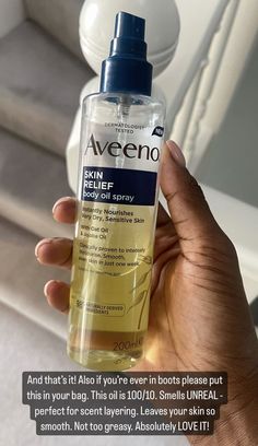 Aveeno Oil Spray, Aveeno Aesthetic, Aveeno Body Oil, Aveeno Oil, Aveeno Skin Care, Aveeno Skin Relief, Body Oil Spray, Moisturizing Body Oil, Dry Body Oil