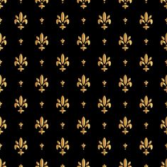 a black and gold wallpaper with fleur de lis on the back ground