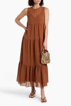 Shop on-sale MAX MARA STUDIO Fago tiered cotton and silk-blend seersucker maxi dress for Woman. Browse the best deals from MAX MARA STUDIO and luxury fashion at The Outnet. Dress For Woman, Tiered Maxi Dress, Max Studio, Maxi Dress, Silk, Womens Dresses, Luxury Fashion, Best Deals