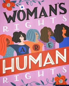 a woman's rights and human rights poster