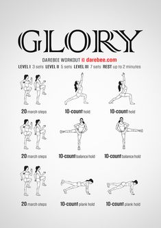 an exercise poster showing how to do the gloory