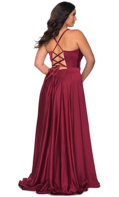 Simple Prom Gown, Curve Style, Gown Plus Size, Red Evening Dress, Dresses 2020, Satin Gown, A Line Gown, Dress Purchase, Plus Dresses