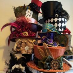 CUSTOM mini top hat, mini top hat, made to order mini hat, customised hat, customized hat, bespoke h