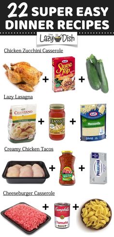 the ingredients to make this super easy dinner recipe