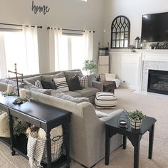 the living room is clean and ready to be used as a family room or office