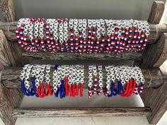 Bracelets are sold individually  Customizable Buffalo Bills themed bracelets. Choose player name and/or number, colors, pattern, and any other details about the bracelets Themed Bracelets, Josh Allen, Bracelet Ideas, Oct 11, Bead Bracelets, Seed Bead Bracelets, Buffalo Bills, Seed Bead, Seed Beads