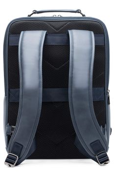 the back view of a backpack with straps