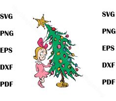 an image of a christmas tree with the words svg and png on it