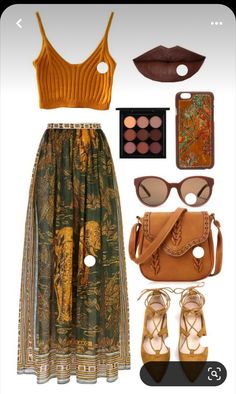 Bookstore Date Outfit Summer, Venus Inspired Outfits, Boho Tomboy Style, Gemini Aesthetic Outfit, Gemini Venus Aesthetic Outfits, Summer Witch Outfits, Boho Wedding Guest Outfit, Elven Style