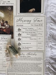 an image of a family history with pictures and information on the back side of it