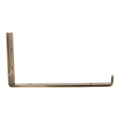 a brass metal shelf bracket on a white background