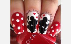 Create a Fairytale Look With 50 Fun and Easy Ideas For Disney Nails Frozen Nails, Mickey Mouse Nails, Minnie Mouse Nails, Disney Nail Art