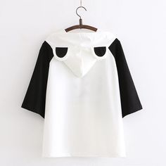 Product ID: JW4162 
 Material: Cotton 
 Color: White 
 Size Info: 
 One Size   Bust 102 cm, Length 59 cm, Sleeve 40 cm www.ccovv.com Japanese Letters, Panda Print, Print T Shirts, Print T Shirt, Top Shirt, Cold Shoulder Dress, Bell Sleeve Top, Color White, T-shirt