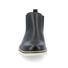 An easy but stylish pull-on boot you can throw on with anything the Waylon boot by Vance Co. This vegan leather design offers easy entry with stretch gore accents at the ankles. A 6 mm Tru Comfort Foam� insole and durable rubber sole ground the look for extra comfort. Black Chelsea Boots, Pull On Boots, Chelsea Boot, Leather Design, Chelsea Boots, Rubber Sole, Vegan Leather, Chelsea, Boots